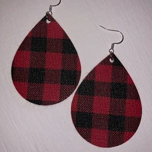 Faux leather earrings